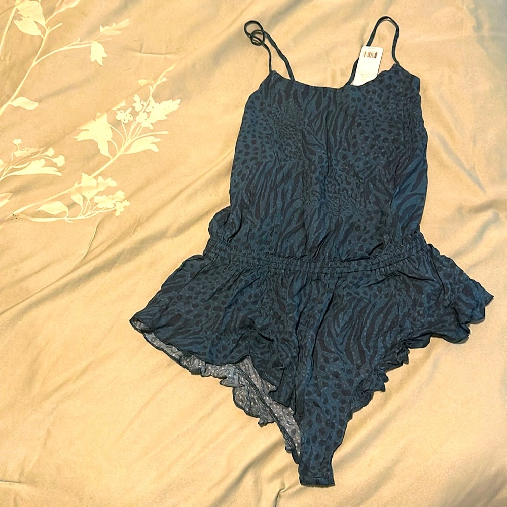 Brand New with tags. Teal patterned teddy